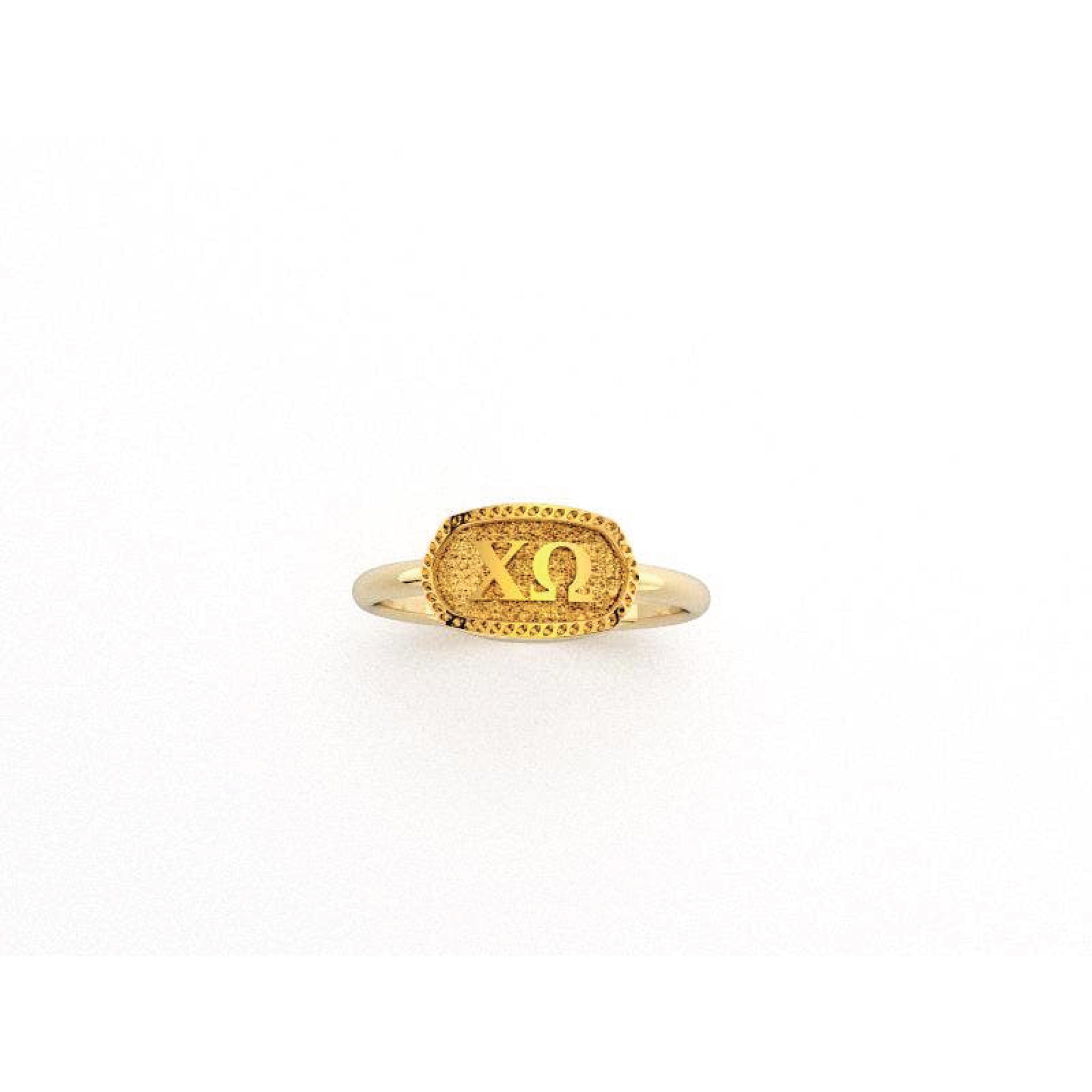 Chi Omega Athena Oval Ring Adjustable